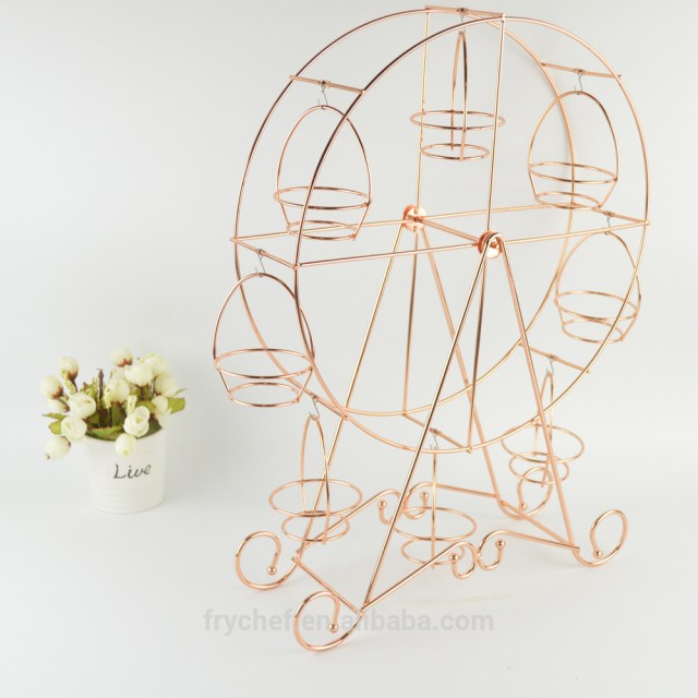Ferris-Wheel-Cupcake-Rack-Bakers-Kitchen-Wedding gold